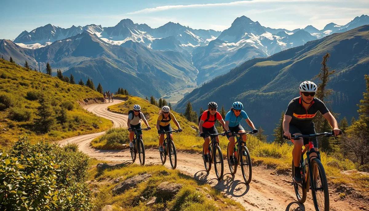 périple à vélo avec guide en montagne