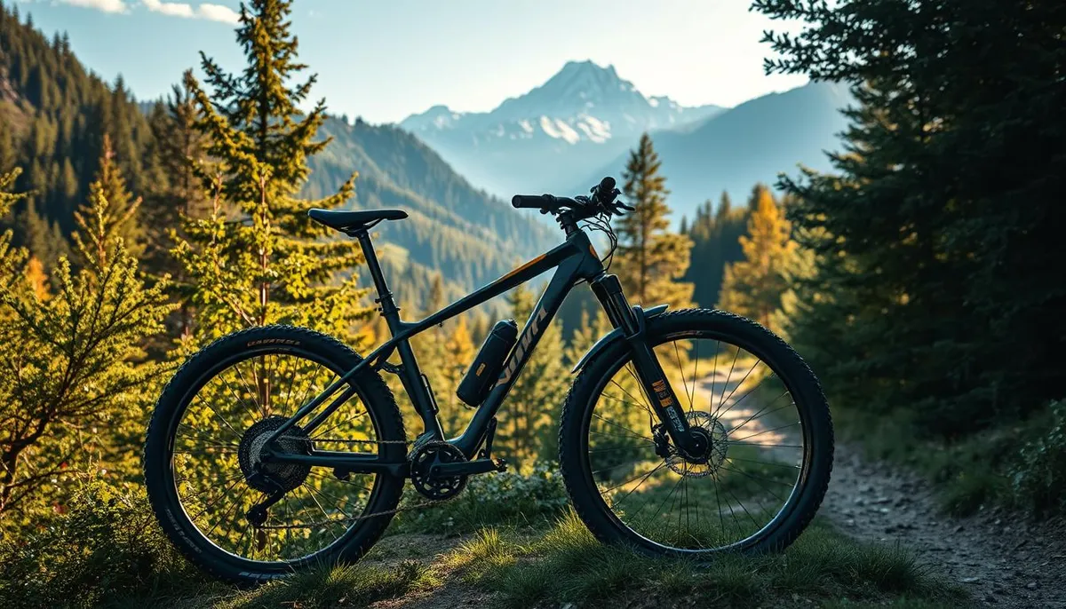 vélo tout terrain de randonnée en pleine nature