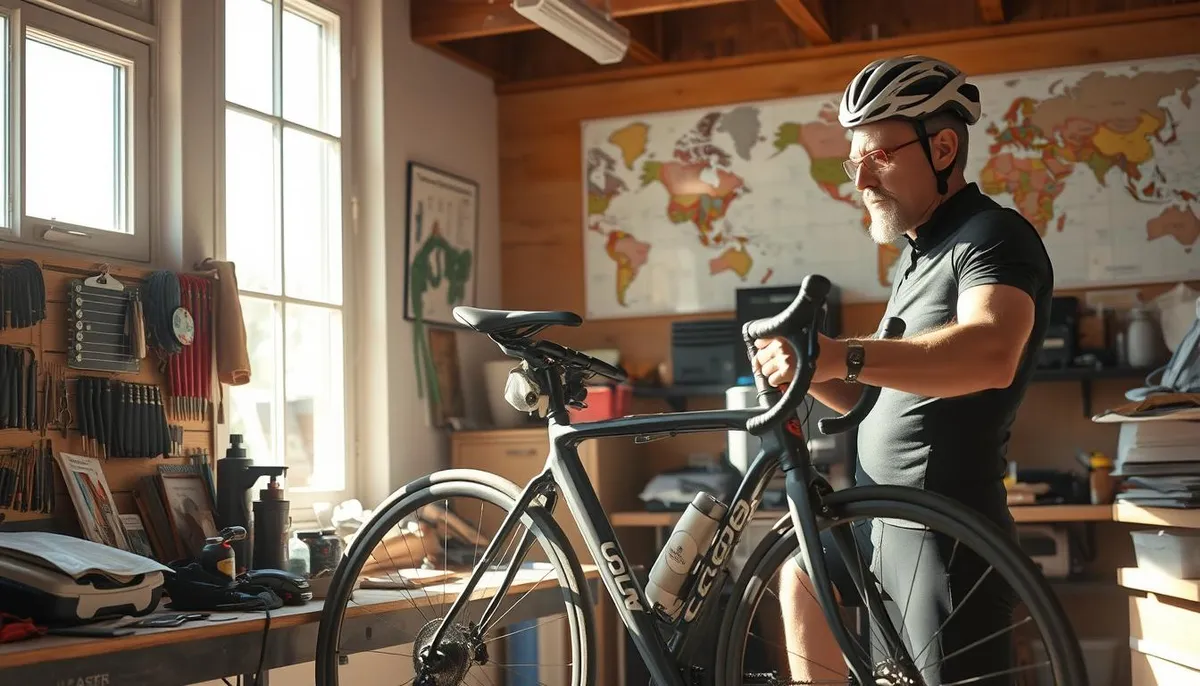 préparation à vélo pour tour du monde