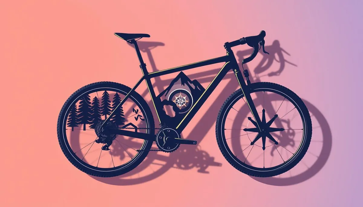 design de logo VTT avec symboles populaires